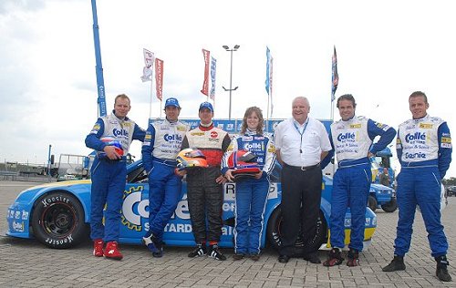 Frans Collé met de coureurs